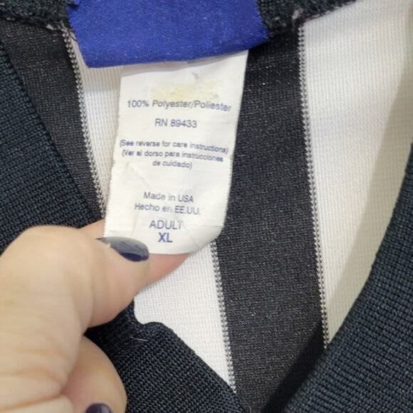 Dalco Athletic Referee Shirt V-Neck Black & White Whistle Ring X-Large Sports - Picture 5 of 6